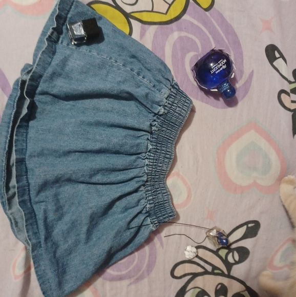 Mini jean denim skirt - Picture 2 of 5